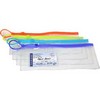 Clear Zippered Pouch with Colored Loop